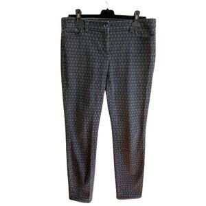 Worth Diamond Patterned Skinny Jeans Grey Size 10